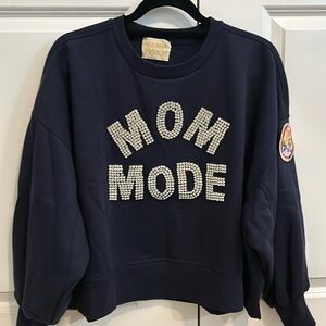 Judith March Navy 'Mom Mode' Sweatshirt